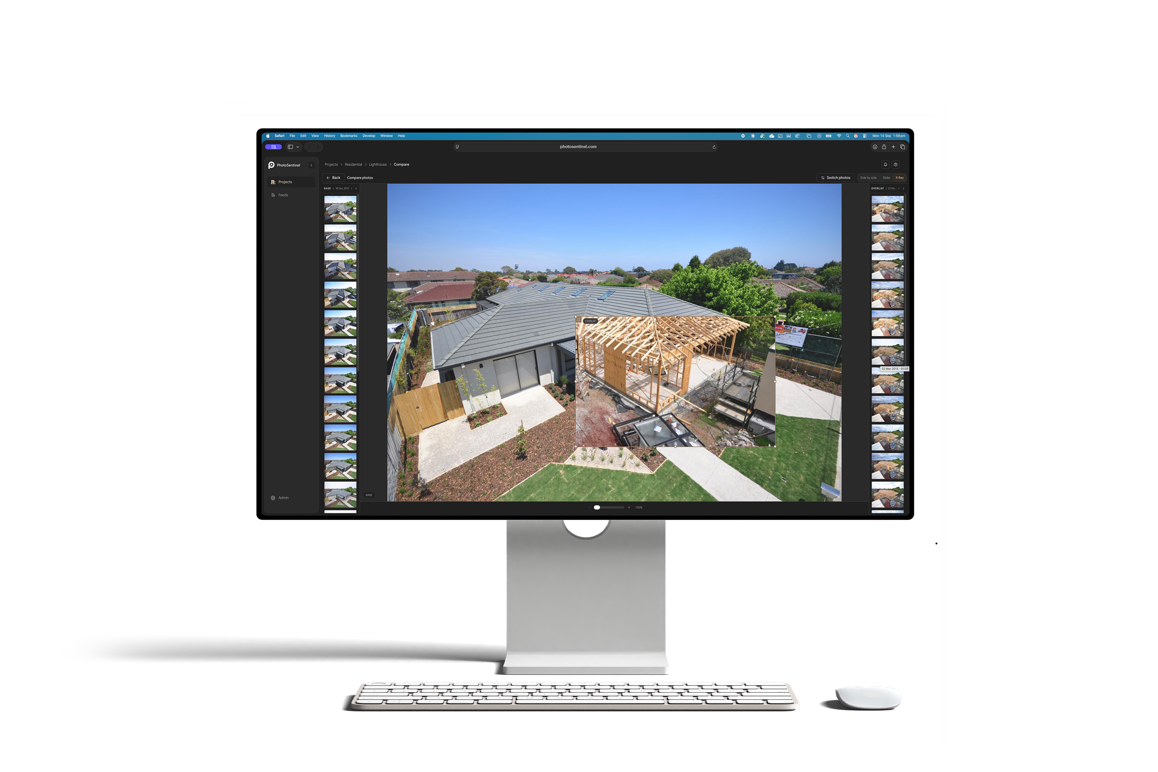 The new Sentinel OS interface on a desktop display